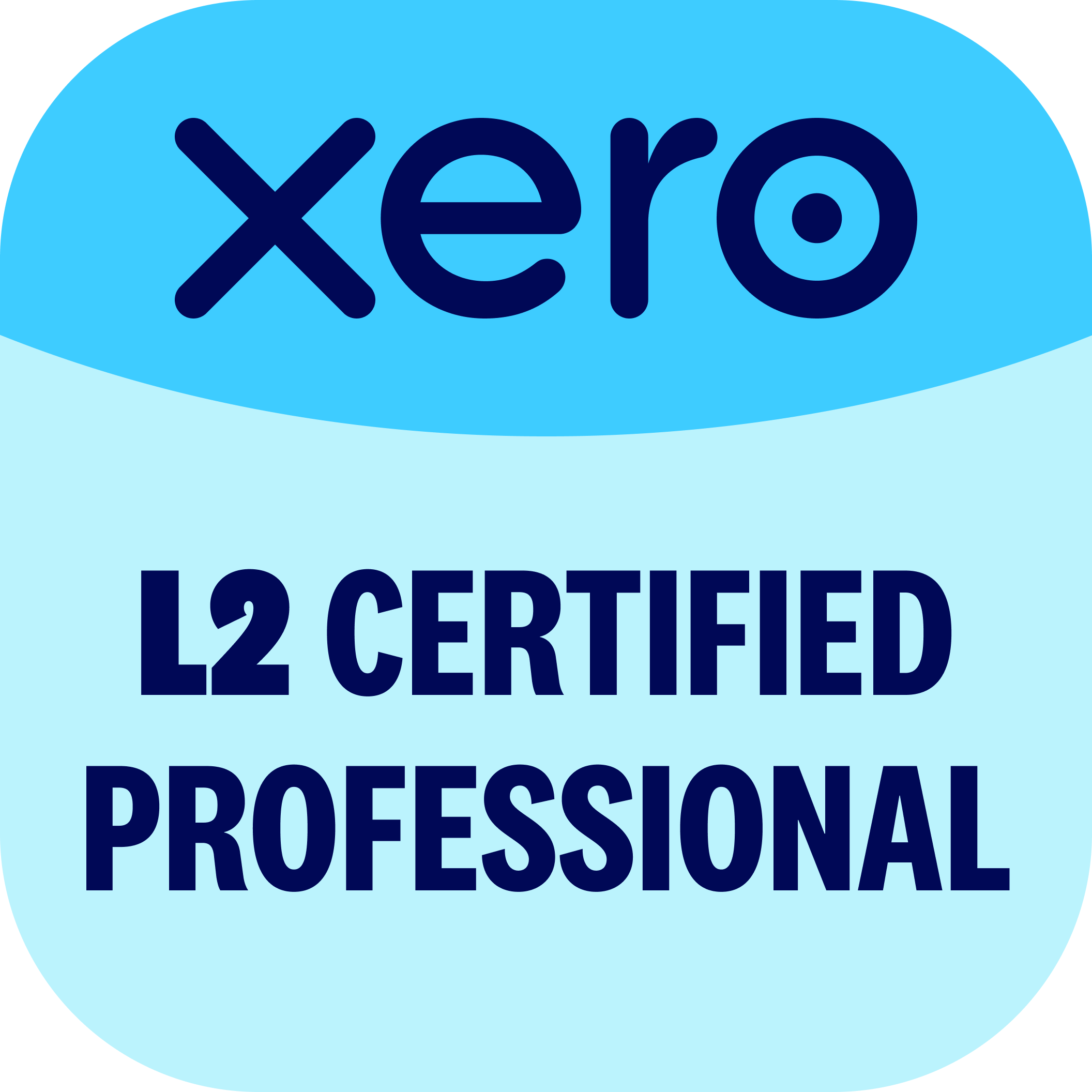 Xero L2 Certified Professional Badge Xero L2 Certified Professional badge.